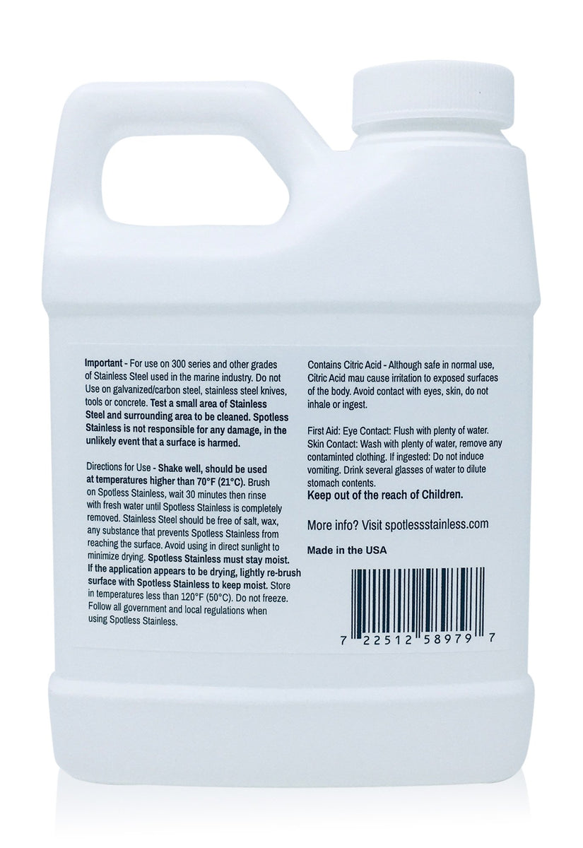 Spotless Stainless Rust Remover and Protectant - 32 Oz (Quart